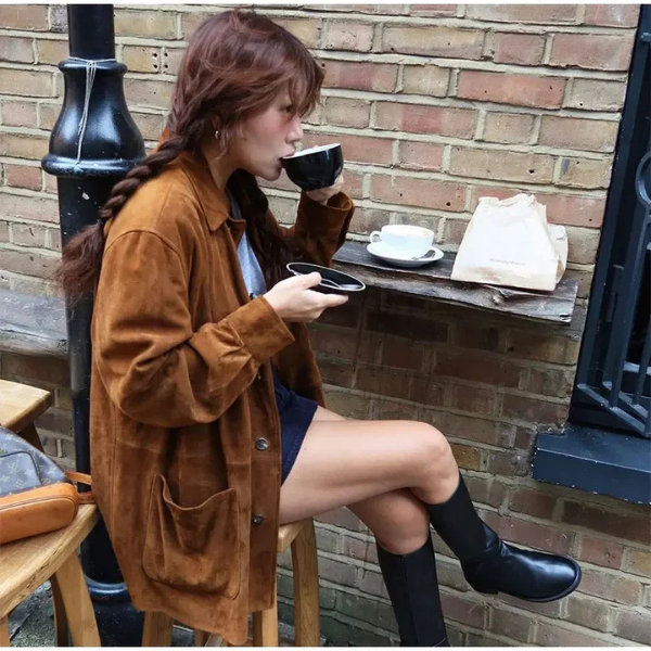 Emma | Suede Statement Coat