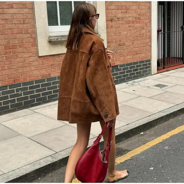 Emma | Suede Statement Coat